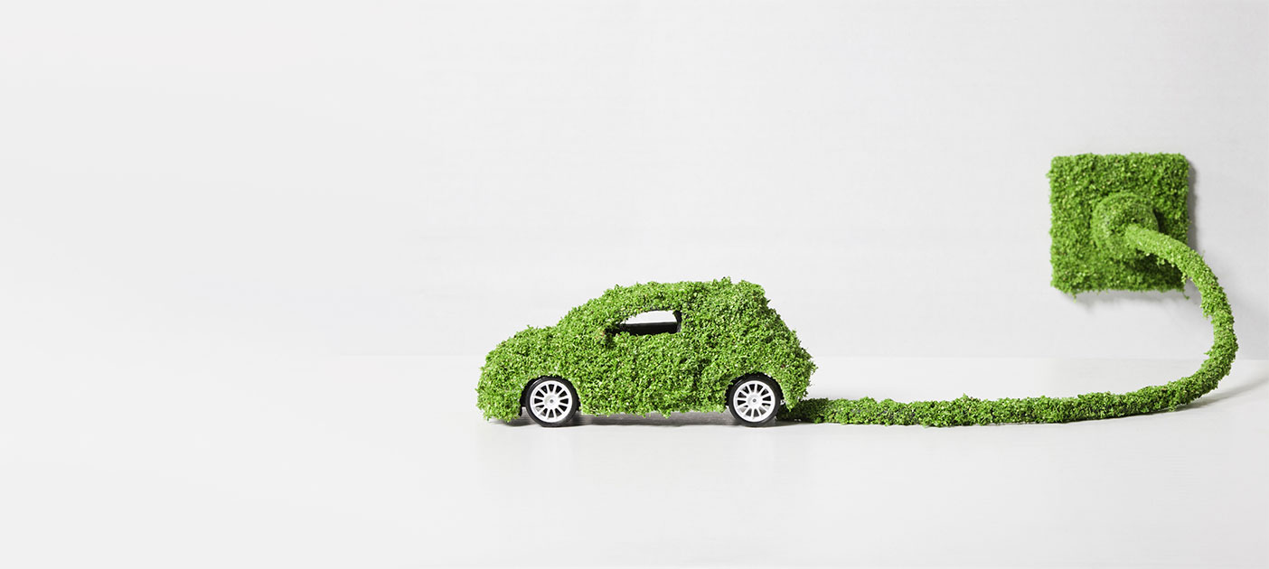 charging green ev vehicle